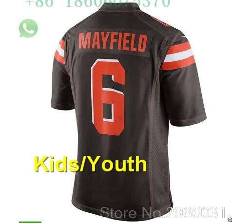 А+++ качественная детская одежда Myles Garrett 95 Denzel Ward 21 Jarvis Landry 80 Baker Mayfield 6 jersey Cleveland