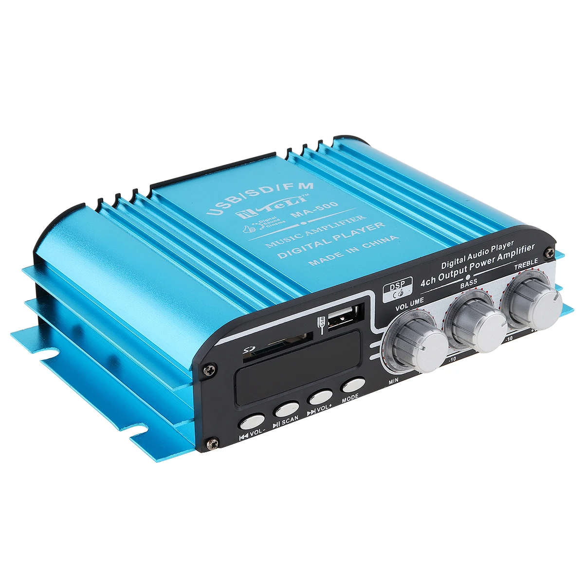 4CH автомобильный аудио усилитель мощности стерео FM радио плеер Поддержка SD USB DVD MP3 с пультом дистанционного управления для автомобиля мотоцикла домашний аудио