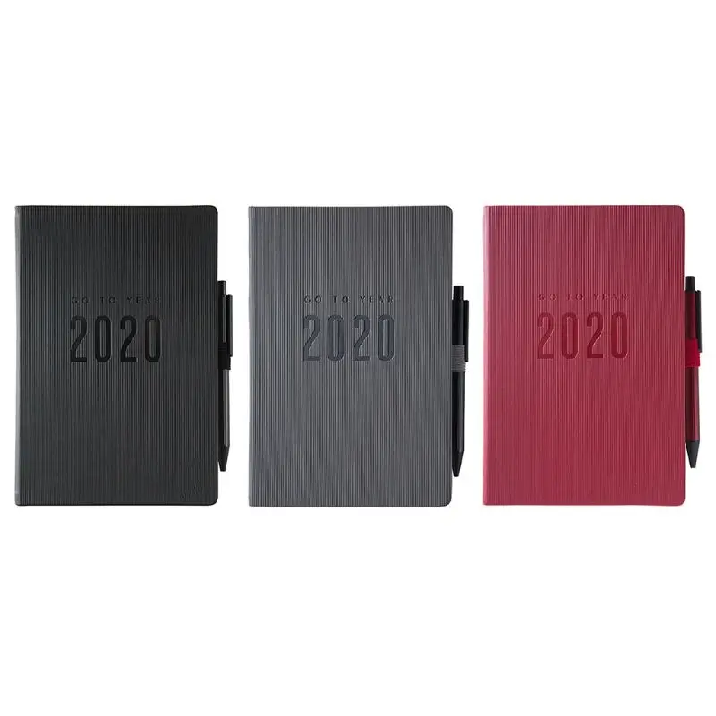 Agenda Planner Organizer A5 Daily Weekly Notebook Manual Travel Notepad Pen