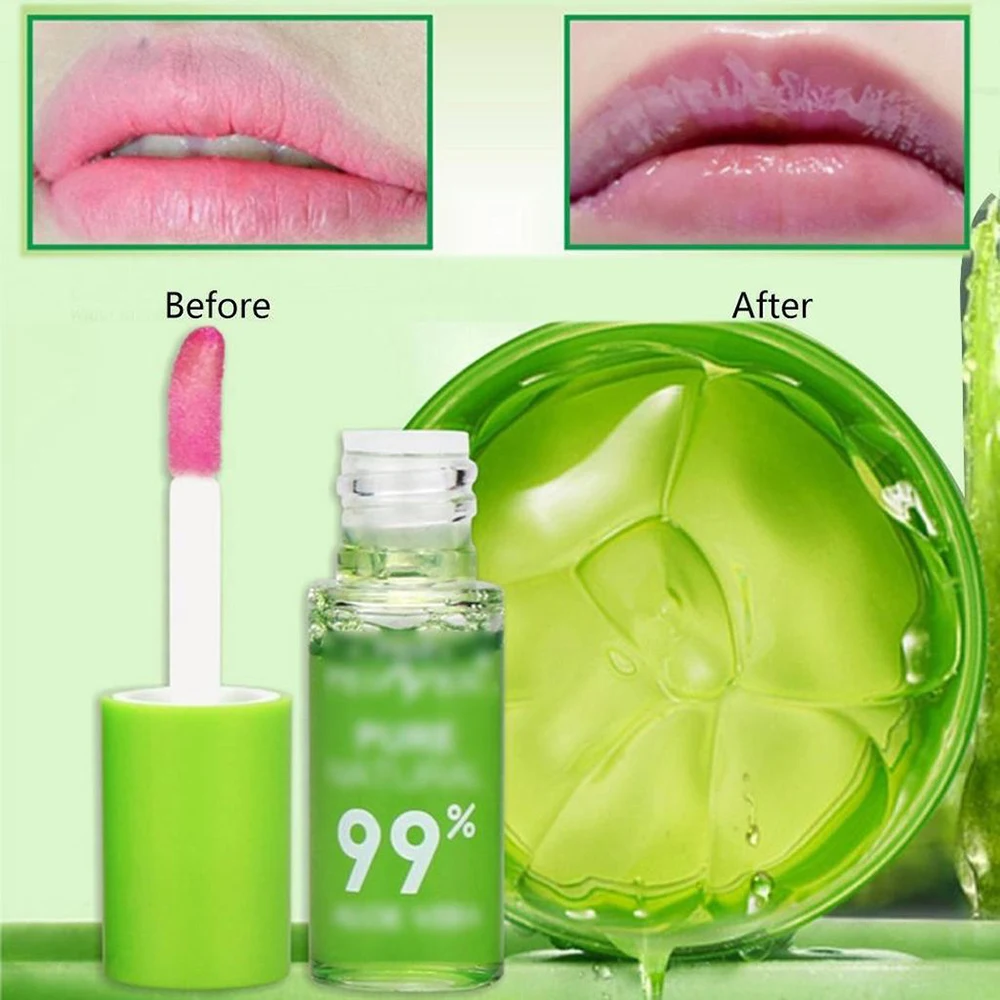 

1pcs Color Change Lip Balm Aloe Vera Moisturizing Nutrition Anti-aging Magic Lipstick Natural Female Nourishing Lipstick