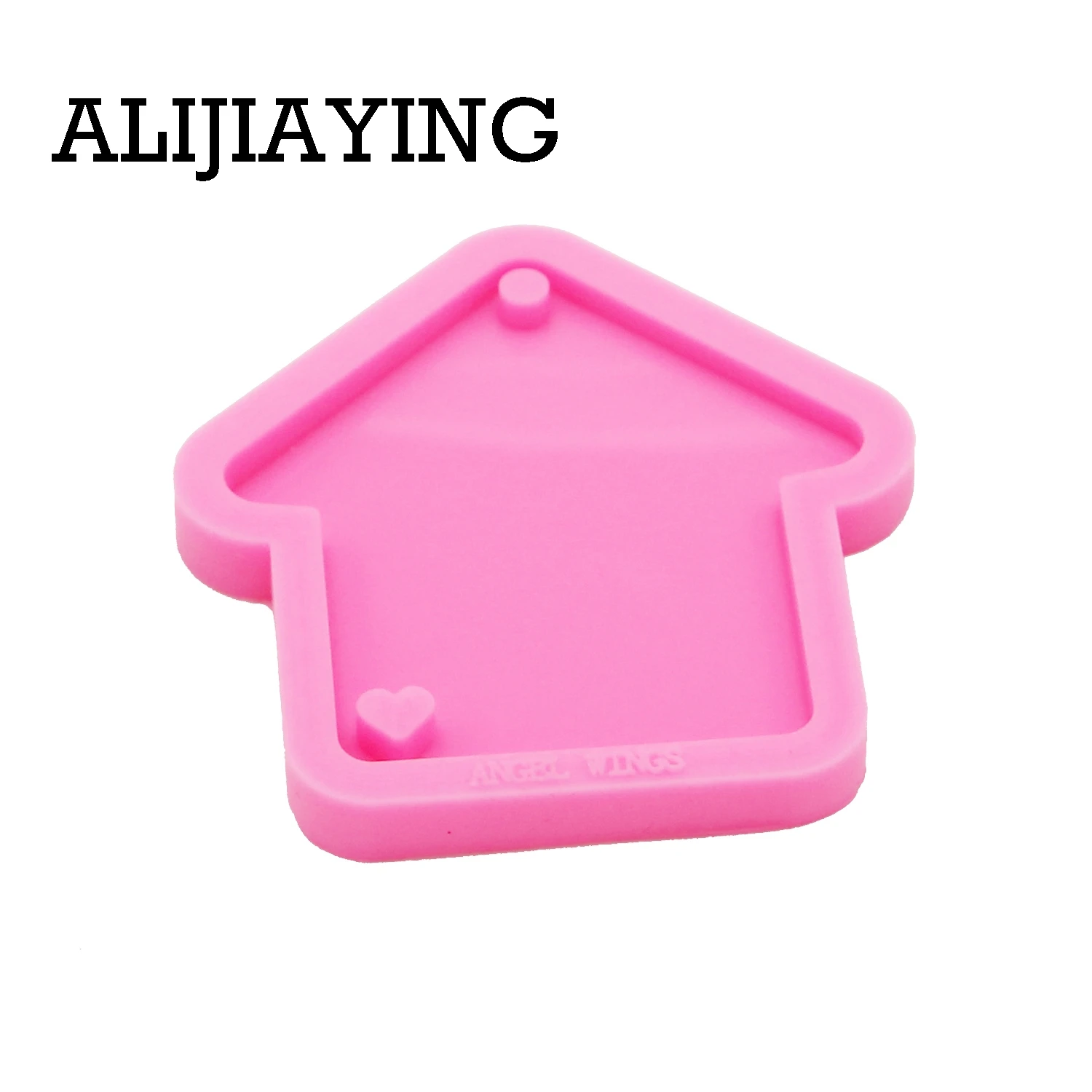 DY0175 Shiny Christmas house mold DIY keychain silicone molds craft keyring pendant jewelry keychains mould epoxy resin table silicone mold flower silicone mould
