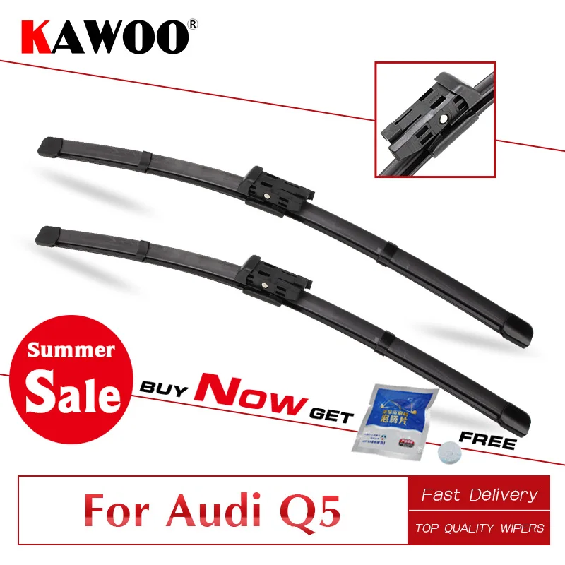 Lhd Rhd Car Wiper Blades For Audi Q5 2008 2009 2010 2011 2012 2013 2014 2015 2016 2017 2018 2019 Car Wipers Fit Push Button Arms Windscreen Wipers Aliexpress