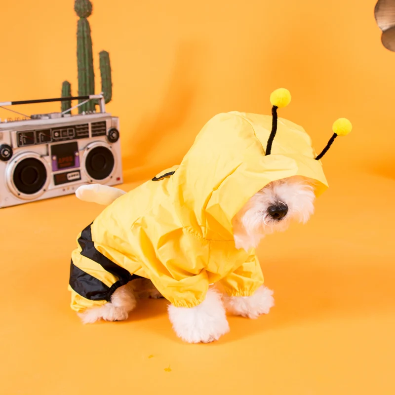 

Hipidog Little Bee Waterproof Dog Raincoat For Small Dogs Clothes Rain Coat