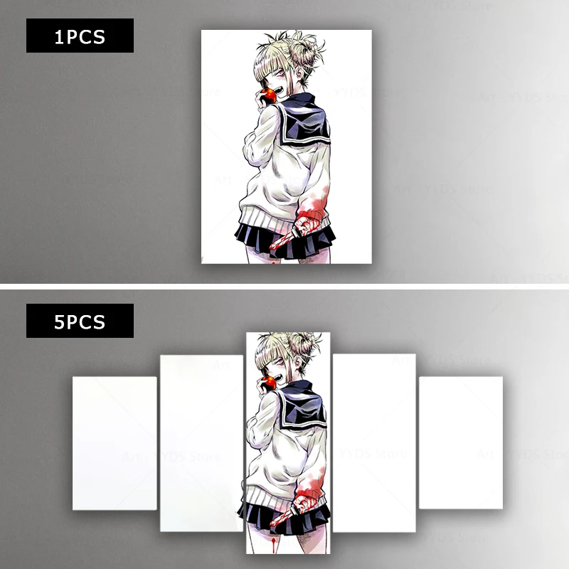 Модульные картины My Hero Академия домашний Декор настенный Тога химико