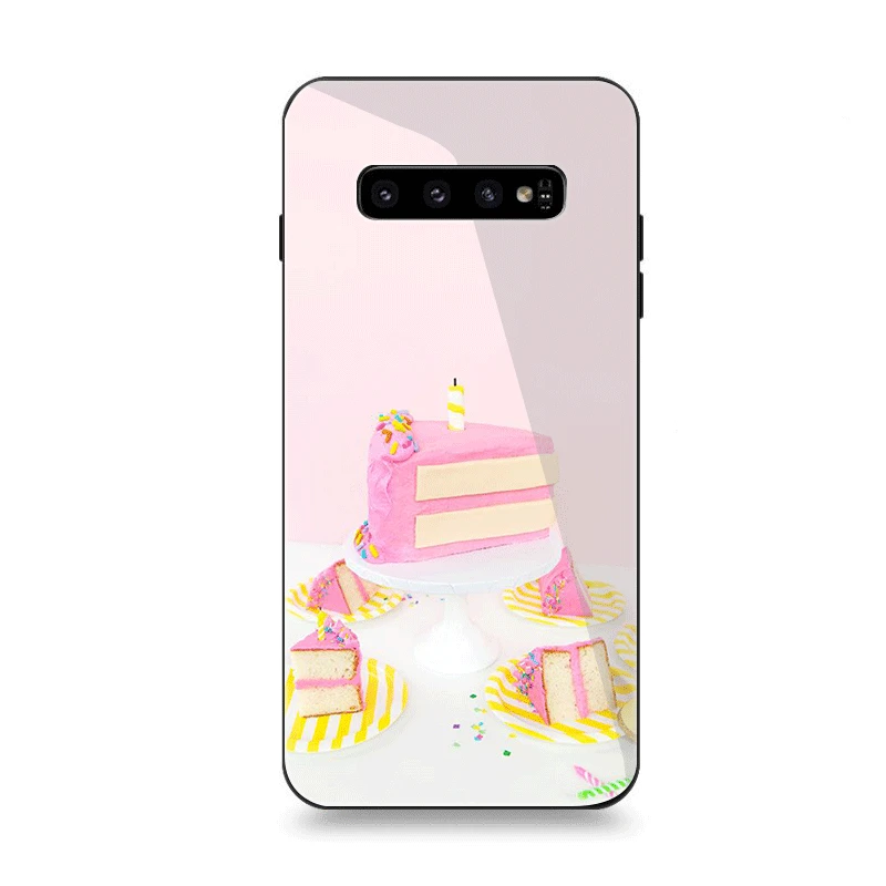 Чехол для телефона Стекло для samsung A70 A50 A30 A40 A20 A60 A10 S7 край S8 S9 S10 Plus Note 8 9 Крышка для торта
