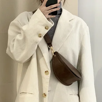 

2020 New Retro Alligator Saddle Bags Luxury PU Leather Chest Bag Women Shoulder Messenger Bag Banana Lady Crossbody Bags Clutch