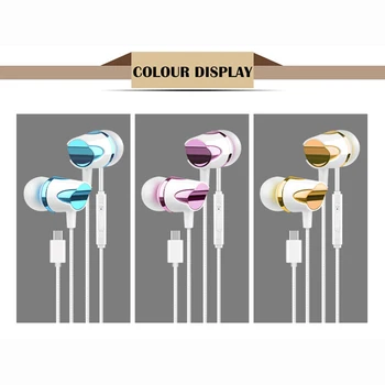 

Wired Type C In Ear Earphone Soft Silicone Earbuds Subwoofer Mic Music Headset gamer For Samsung S20 Ultral Xiaomi Huawei