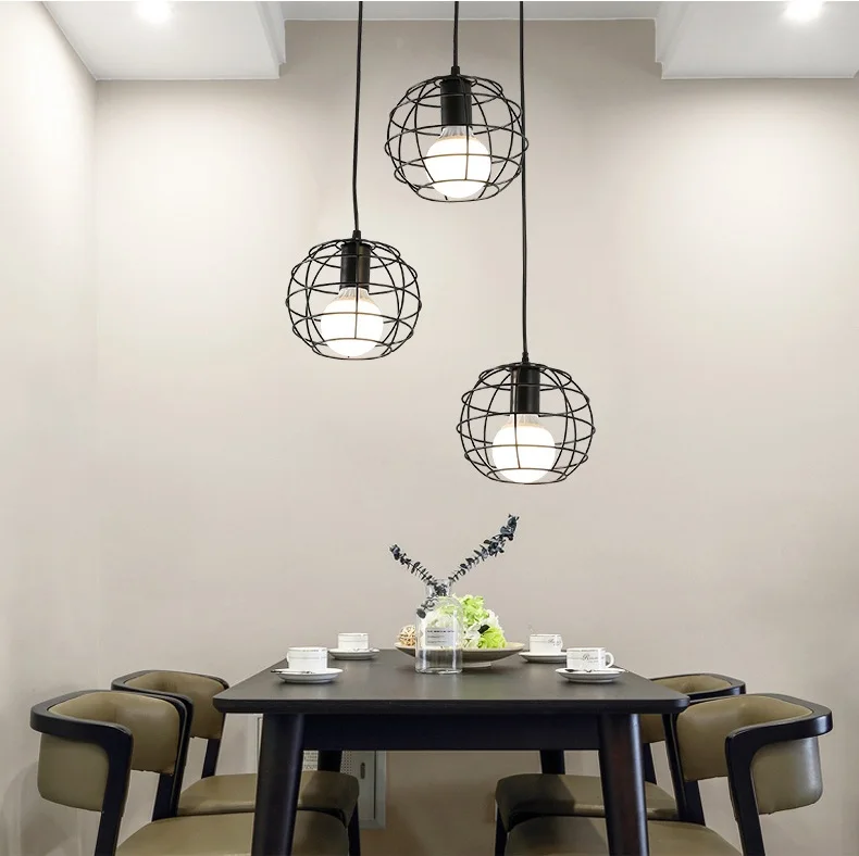 Современный подвесной светильник s Hanglamp Lustre винтажный светильник Промышленный светильник Lamparas De Techo Colgante современный скандинавский Лофт клетка