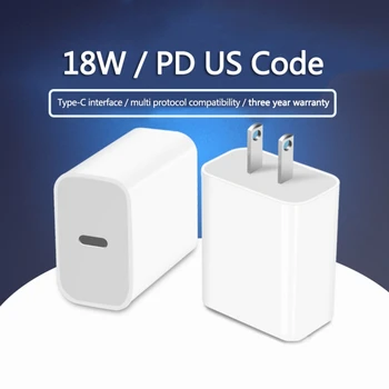 

PD 18W USB-C Fast Charging Cable Adapter For IPhone 12 11Pro Max XS XR Fast
