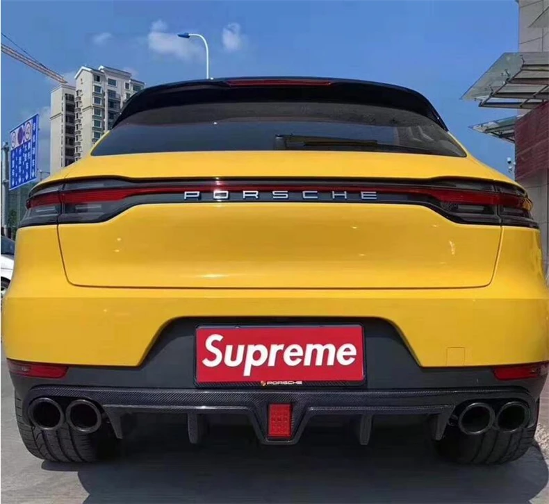 Задний спойлер из углеродного волокна для Porsche Macan бампер диффузор спойлеры