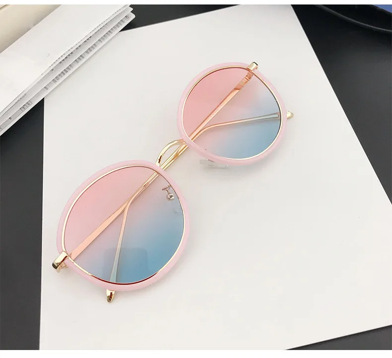 VWKTUUN Round Sunglasses Women Oversized Vintage Irregular Glasses Female Sport Eyewear Mirror Shades UV400