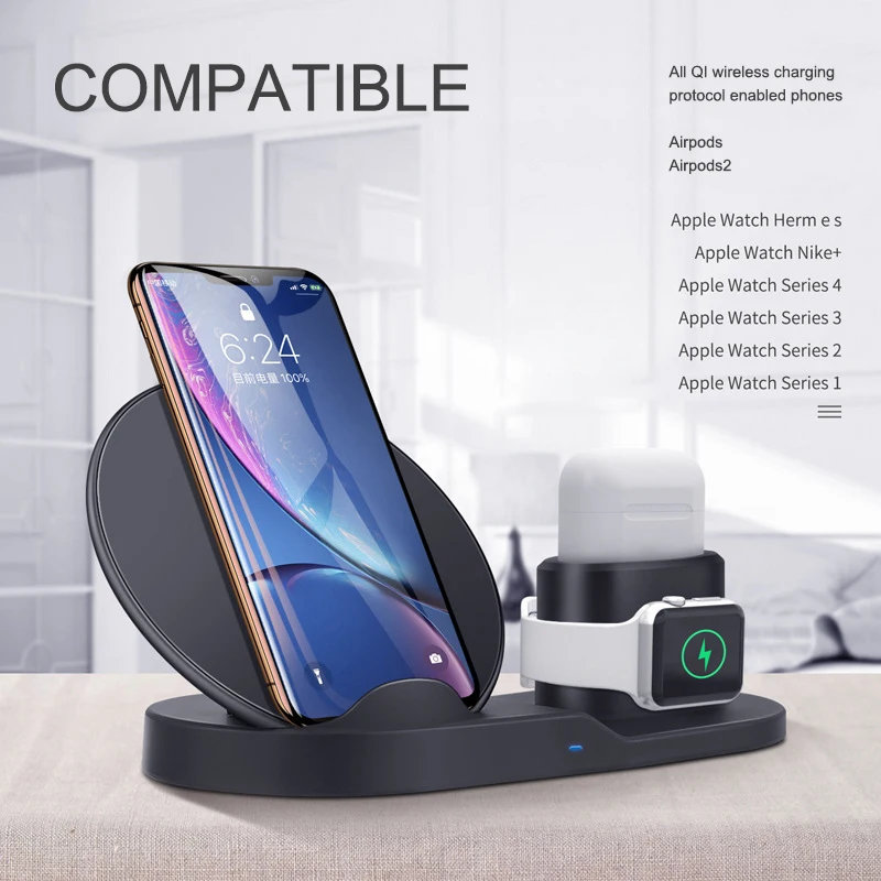  wireless charger multiply function 3 charger Combine in one fast charger with stand for Huawei xiao - 4000419778820