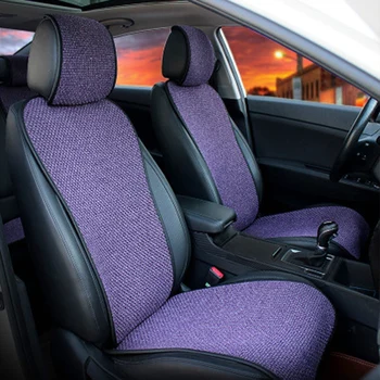 

2 Pcs Car Seat Cover Cloak/ 2 Front or 1 Back Seat Cushion Pad Fit Most Car, Truck, Suv, Protect Automotive Interior(Purple)