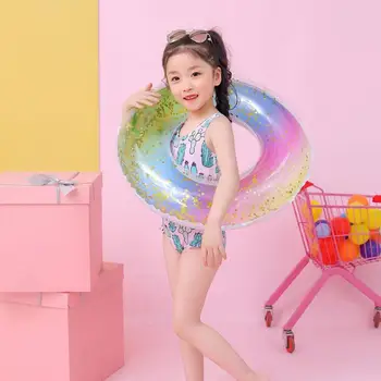 

Inflatable Floating Ring Sequins Swimming Ring PVC Inflatable Pool Float Circle Water Party Accessory For Children