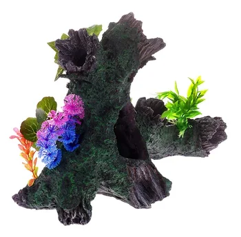 

Decor grotto for aquarium koryaga with plant, 34,5x17x25,5 cm, barbus, decor 038