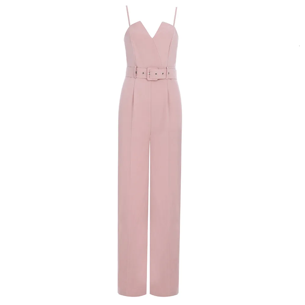 Высококачественный розовый комбинезон с v-образным вырезом, сексуальный комбинезон, вечерний обтягивающий комбинезон для вечеринки