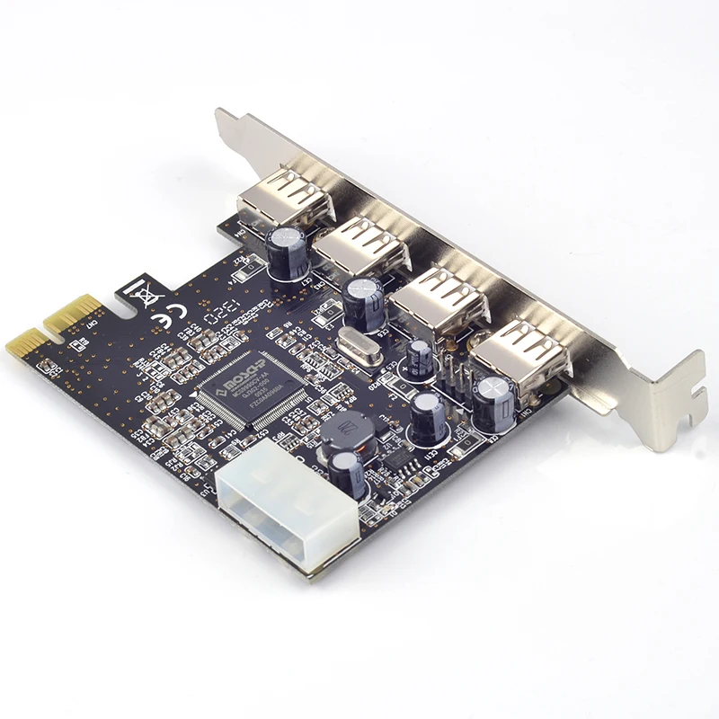 USB PCI-e адаптер PCI-e на 4 порта usb-хаб 2,0 адаптер расширения карты USB2.0 PCI e PCI express x1 конвертер Moschip