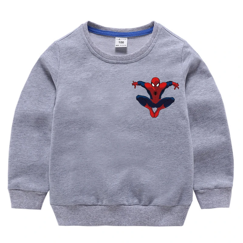 Пуловер для мальчиков, толстовки с капюшоном Марвел из Мстителей, свитер Человек-паук для мальчиков, детские толстовки с героями мультфильмов на осень и зиму, куртка - Цвет: 12