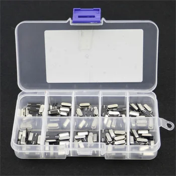 

10Values HC-49S Quartz Resonator SMD Crystal Oscillator Kit 4MHz 6MHz 8MHz 12MHz 16MHz 24MHz 25MHz 48MHz 2Pin diy electronic set