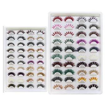 

Pack of 10 pieces 9D colorful mink eyelashes various styles eyelashes three-dimensional soft mink eyelashes