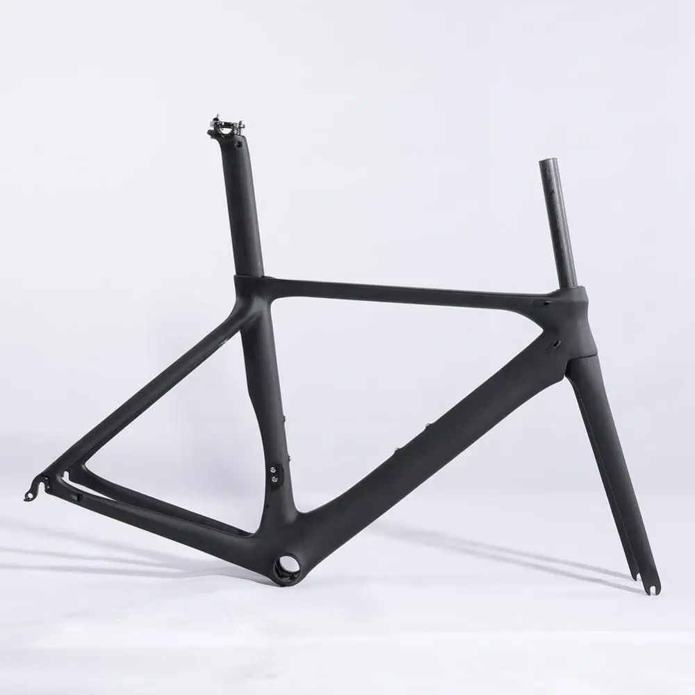 Black Matte Spcycle 700C Aero Carbon Road Bike Frame T1000 Carbon Road Bicycle Frame DI2& Machinery Racing Bicycle Carbon Frameset BB86 - Цвет: Black Matte