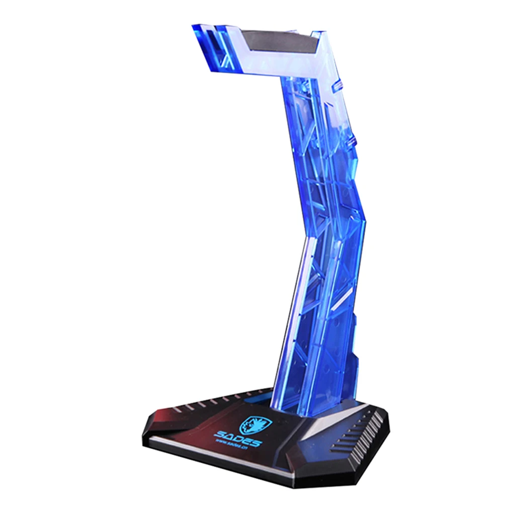 SADES Gaming Headphone Stand Game Headset Display Earphone Rack Acrylic Hanger Bracket Holder