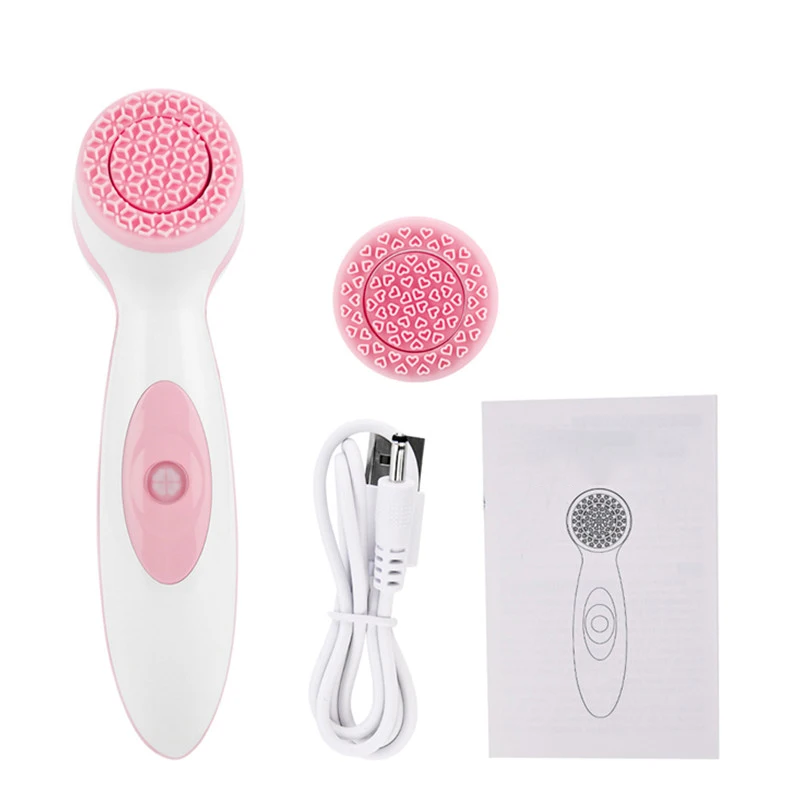 

Electric Face Cleaner Brush Face Rechargeable Silicone Facial Cleansing Deep Pore Cleaner Blackhead Removal Face Washing Brush
