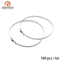 Модифицированная автомобильная лента из нержавеющей стали 4,6X300, металлические самофиксирующиеся кабельные стяжки, бандажная ткань, 100 шт./сумка, фиксирующая лента
