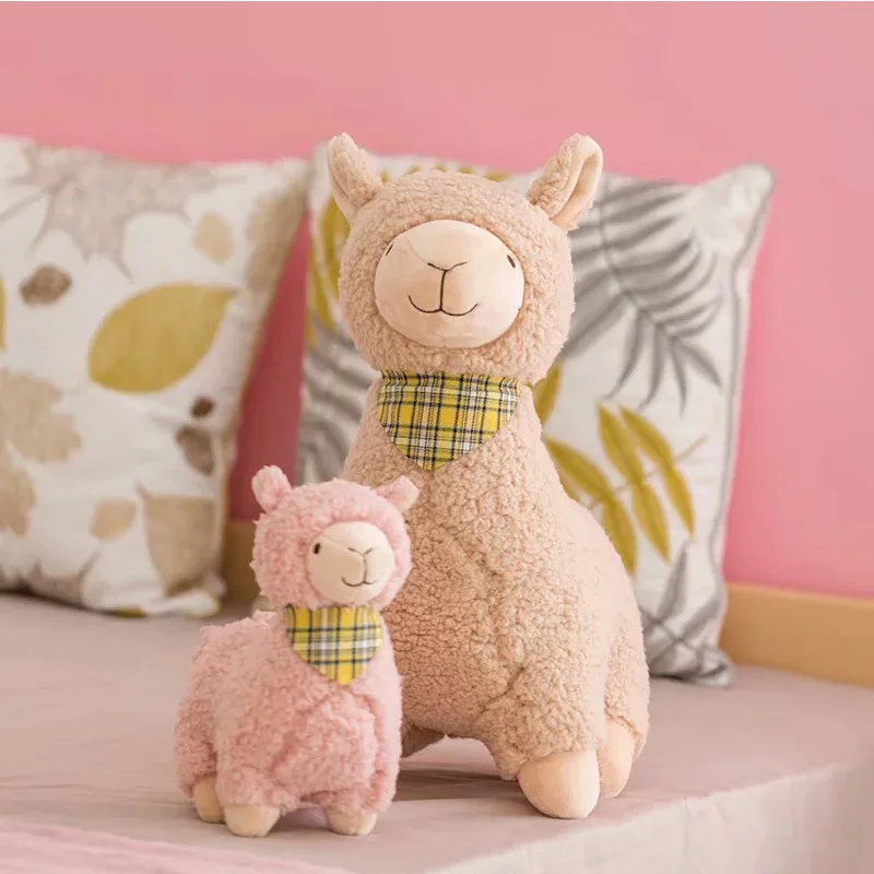

2020 New Arrival Cute Scarf Alpaca Plush Toy For Children Birthday New Year Gift