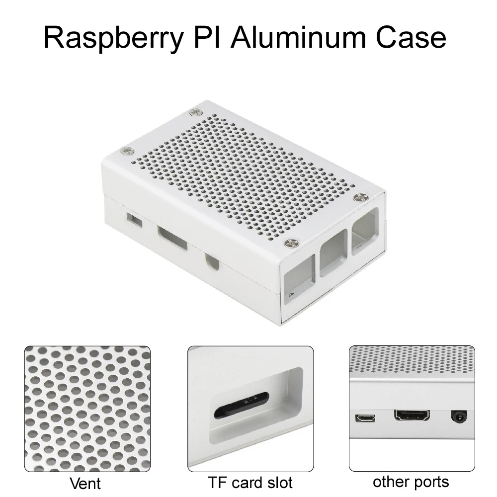 Для Raspberry PI 3B+ Универсальный корпус Raspberry Pi 3-го поколения Алюминиевый сплав чехол охлаждающий защитный корпус