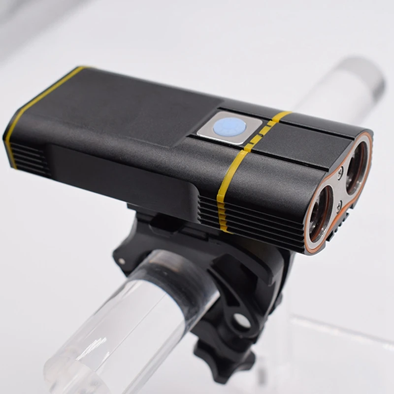 Велосипедный фонарь фара для велосипеда L2/T6 USB перезаряжаемая 4400MAh велосипедная фара Водонепроницаемая светодиодная фара power Bank Аксессуары для велосипеда