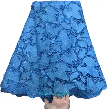

2019 Latest Guipure Lace Cord Lace Embroiderey French African Cord Lace Fabric High Quality Nigeria Lace Fabric For Wedding 01