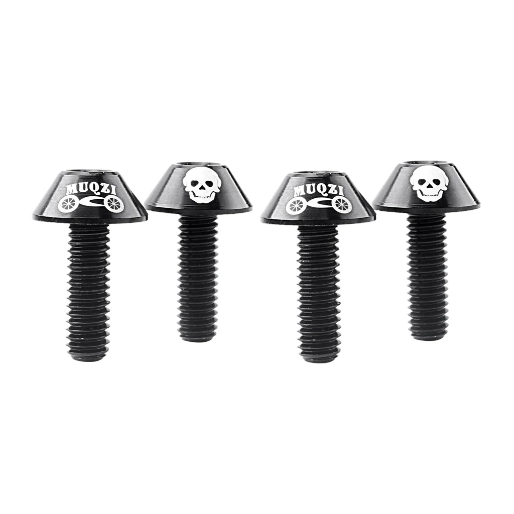 Pack of 4 Aluminum Alloy 15mm M6 Screws for MTB Mountain Bike Bicycle Cycling Bottle Cage Holder Handlebar Colorful Screws