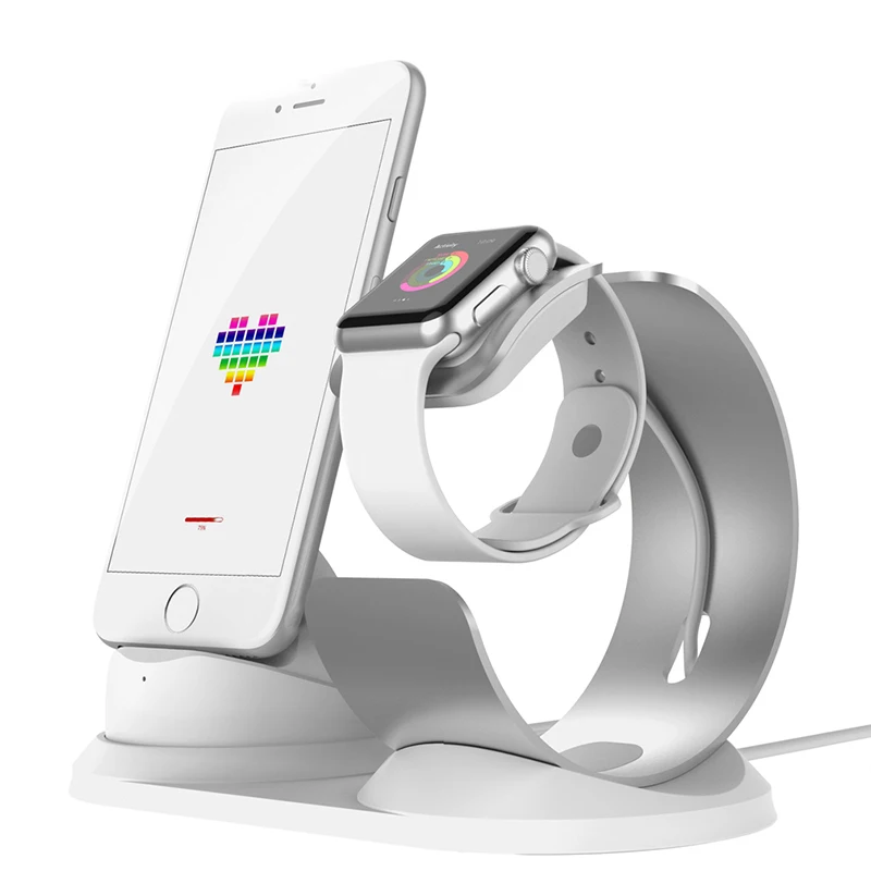 Для Apple Watch зарядное устройство подставка держатель для iPhone X Xs Max XR 8 7 6 Plus зарядная док-станция основания кронштейн