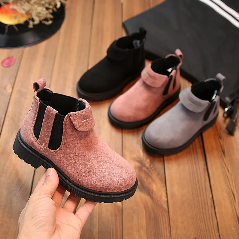 Fashion Autumn Winter New Kids Ankle Boots For Big Girls Winter Snow Boots Children Shoes 3 4 5 6 7 8 9 10 11 12 Year Old