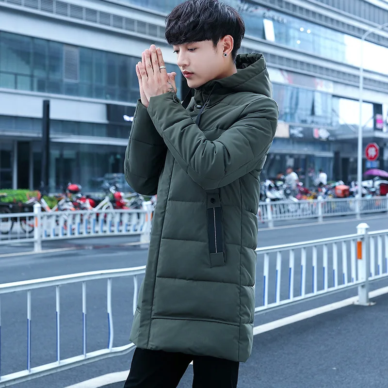 Hot Selling Cotton-padded Clothes Men's down Jacket Cotton-padded Clothes Mid-length New Style Spring Summer Thick Coat Kor