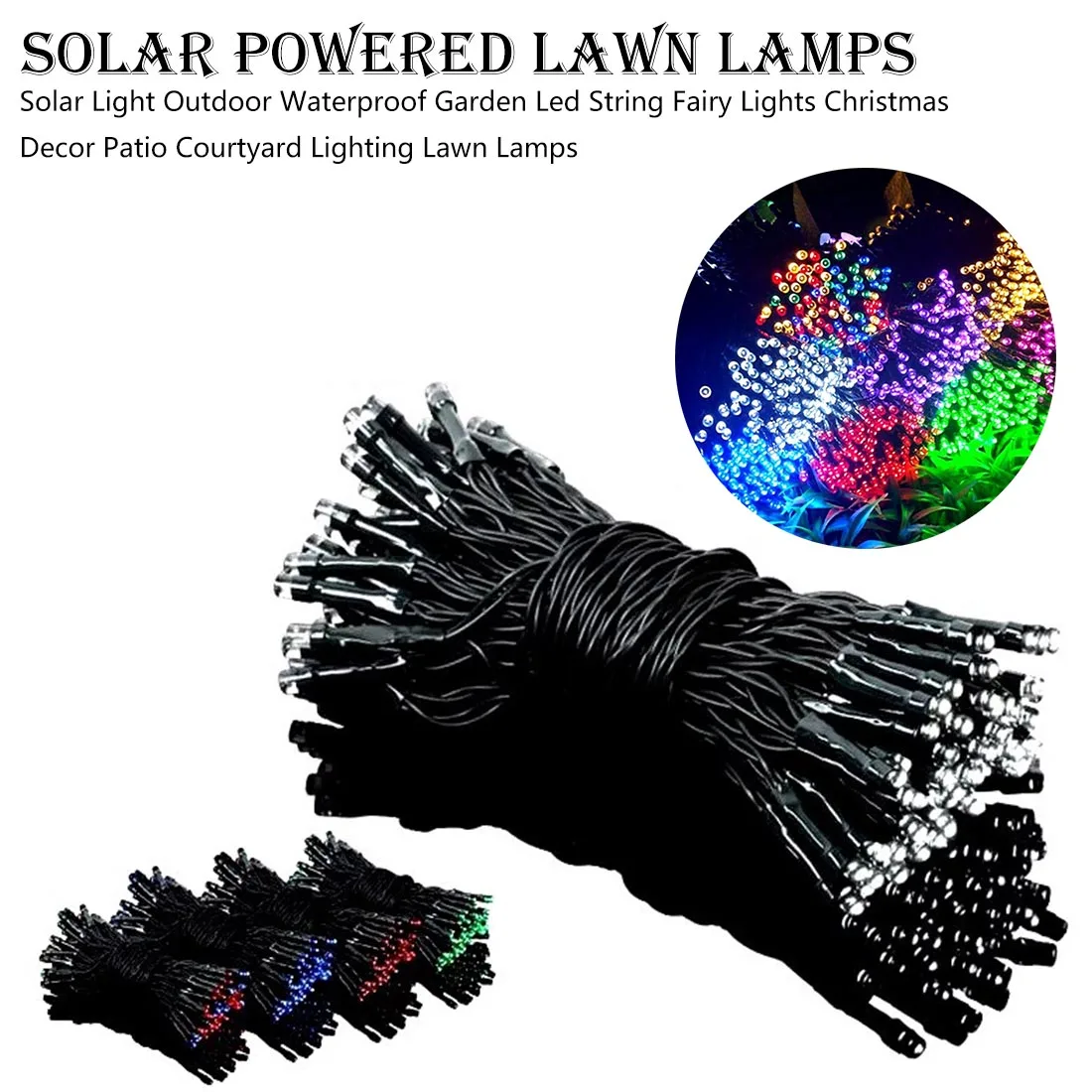 Night Lights Solar Light Outdoor Waterproof Garden Led String Fairy Lights Christmas Decor Patio Courtyard Lighting Lawn Lamps