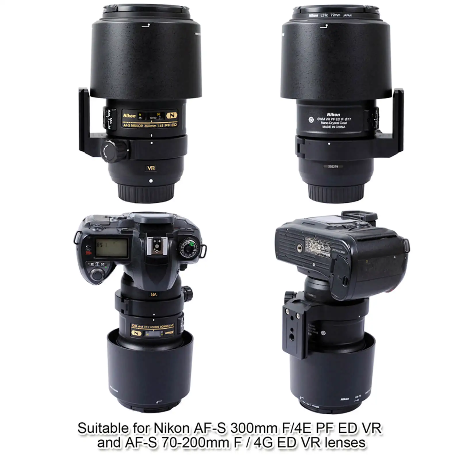 Lens Collar Support Tripod Mount Ring RT-1 for Nikon AF-S 300mm f/4E PF ED VR and Nikon AF-S NIKKOR 70-200mm f/4G ED VR Lens