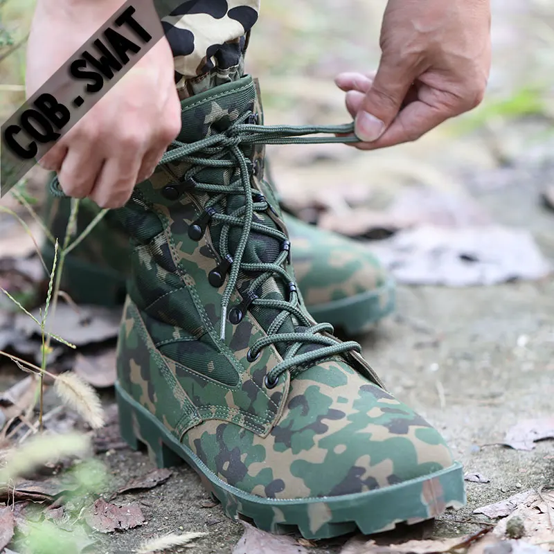 Camouflage1 Г., зимние тактические ботинки Мужская дышащая камуфляжная защитная обувь для пустыни военные армейские ботинки - Цвет: Camouflage1