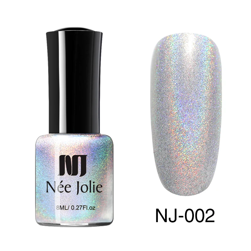 Color 38 NEE JOLIE 54 Цвета голографический лак материя лазер сверкающий Holo Декоративный Лак для ногтей DIY украшения ногтей сухой воздух 8 мл - Цвет: Color 38