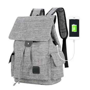 

USB Computer Backpack USB Laptop Bags Large Capacity Student Bag Men 20-35L Unisex Casual Portable