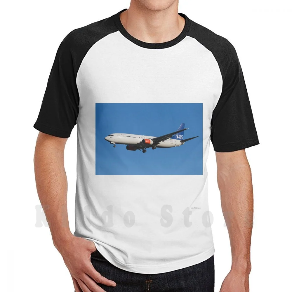 Maglietta Scandinava Boeing 737 - 883 Uomo Cotone Cotone S - 6Xl Scandinavo Scandinavo Airbus Boeing 737