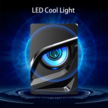 

USB Wired 2.0 Computer Speakers 2 Pieces LED Owl Horns for Laptop Desktop Phone Audio Speaker Multimedia Loudspeaker