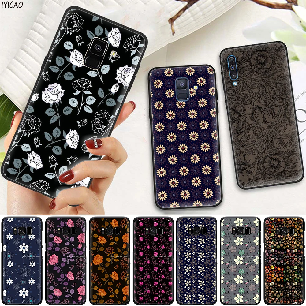 Мягкий чехол для телефона IYICAO Sun Flower Rose Samsung Galaxy S10e S10 S9 S8 Plus S6 S7 Edge Note 10 9 8 | Мобильные