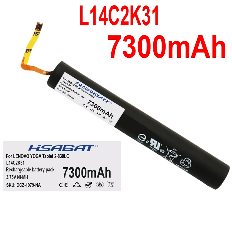 7300 мА/ч, L14C2K31 L14D2K31 планшет Батарея прозрачная защита для экрана для LENOVO YOGA Tablet 2-830LC 2-830F 2-830L 2-851F 2 830L 830F 851F 830LC YT2-830F