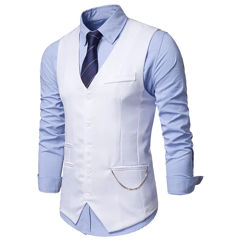 Ouma AliExpress Large Size MAN'S Suit Vest Coat Business Slim Fit Large Size Vest