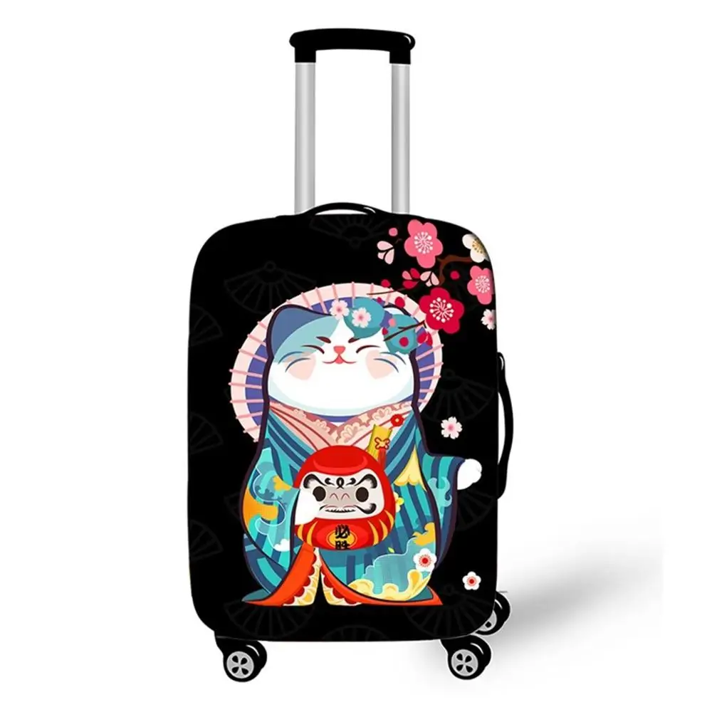 1 Kawaii Cat чемодан защитный чехол креативный водонепроницаемый утолщенный эластичный чемодан чехол применяется 18-32 дюймов XL аксессуары для путешествий - Цвет: 1
