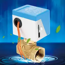 DN15/DN20/DN25 Brass 2 Way Motorized Ball Electrical Valve for ir Conditioner C220V