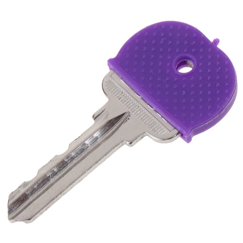 Multi Color Key Covers Hollow Rubber Soft Key Locks Keys Cap Topper Keyring Case Easy Identification of Door key caps covers 10/24/32Pcs