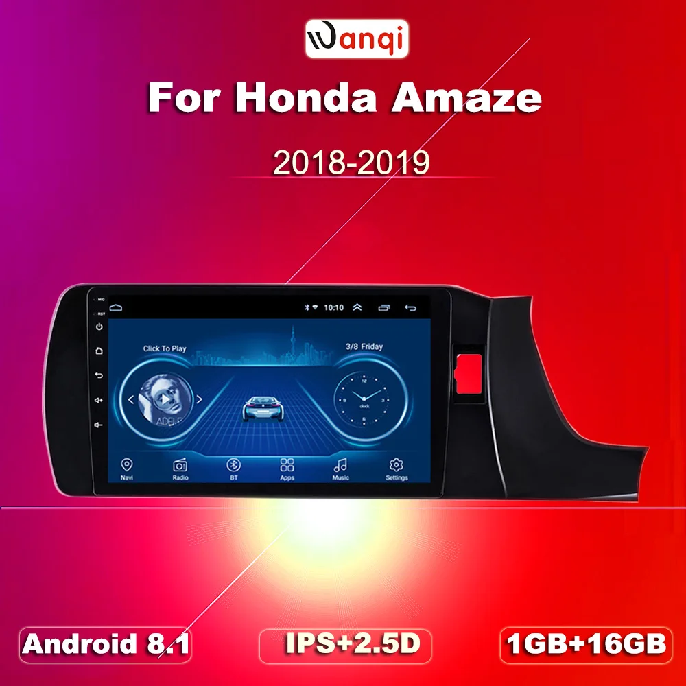 Автомагнитола wanqi 9 дюймов Android 8 1 для HONDA Amaze 2018-2019 RHD Автомобильный gps навигатор